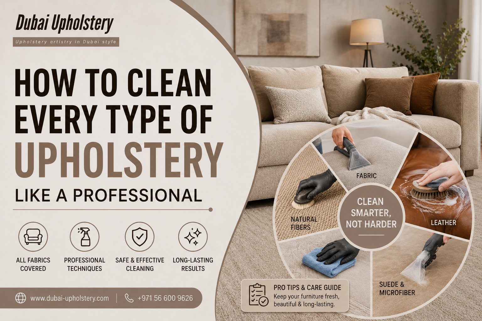 How to Clean Every Type of Upholstery Like a Professional