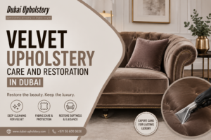 Read more about the article Velvet Upholstery Care and Restoration in Dubai