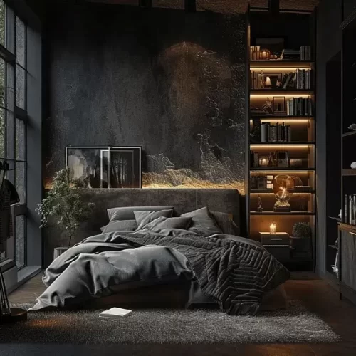 Bedroom-Interior-Black-Theme