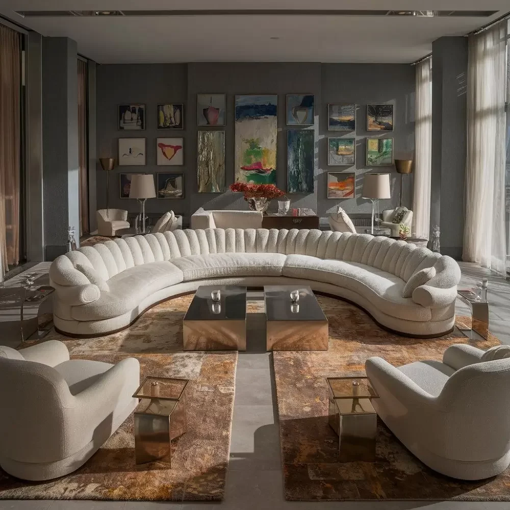 Custom Curved Sofa