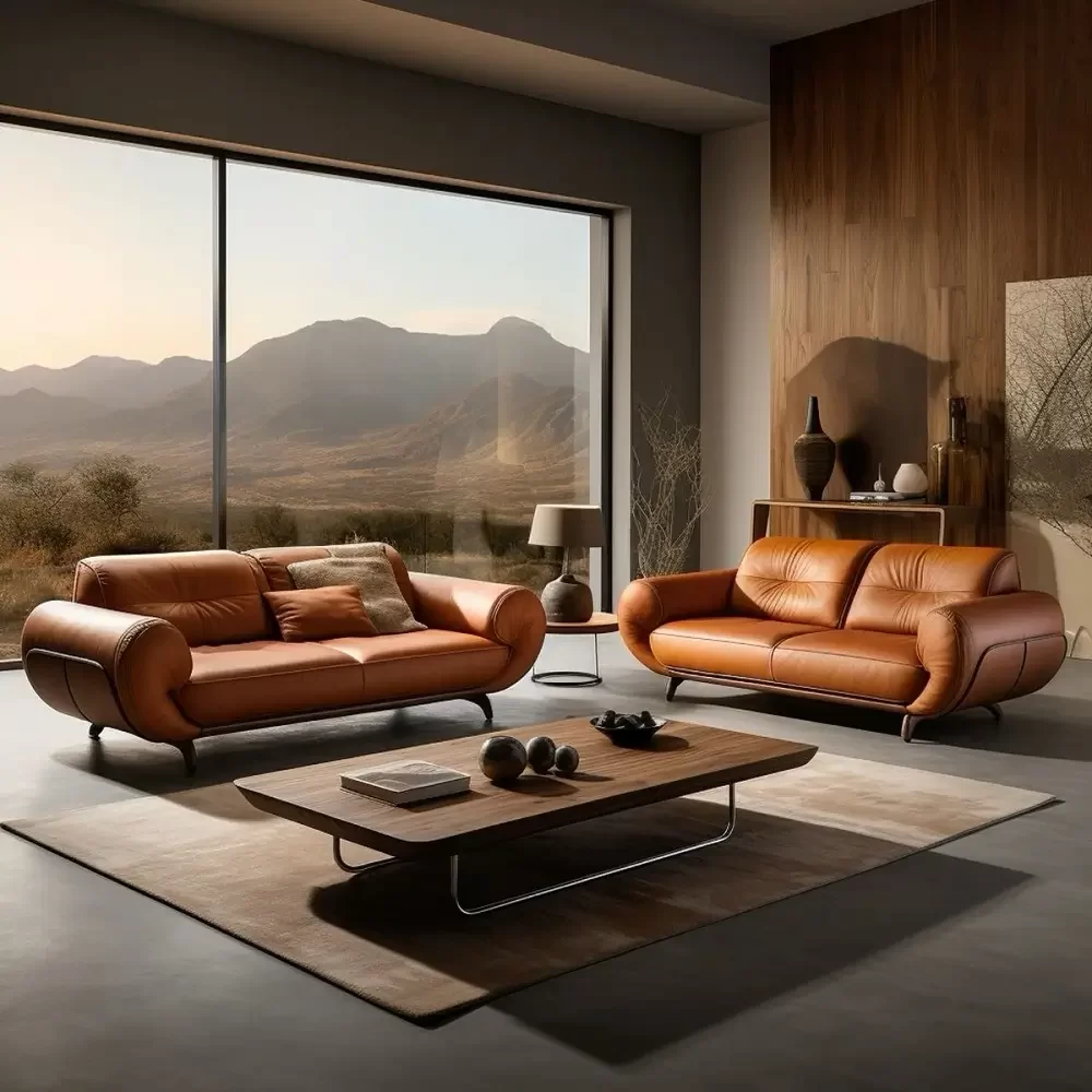 custom leather couch